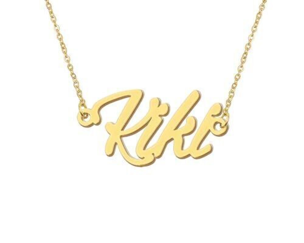 5367 18k Gold Plated Necklace with Kiki Name Nameplate Necklaces Stainless